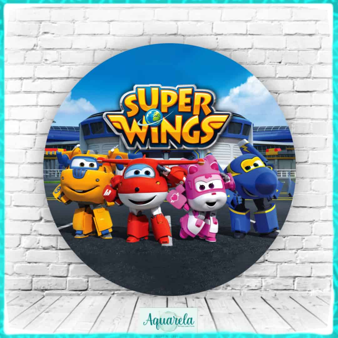 Painel Super Wings 120 cm diametro