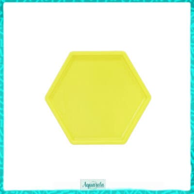 Bandeja Para Doces Sextavada Pequena Promoção - Amarelo Neon