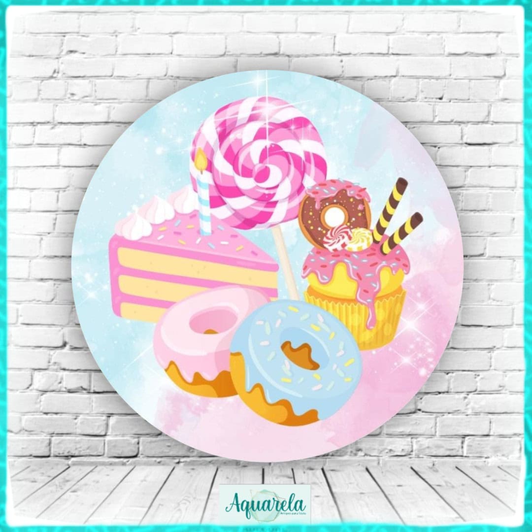 Painel Doces Candy 150 cm diametro