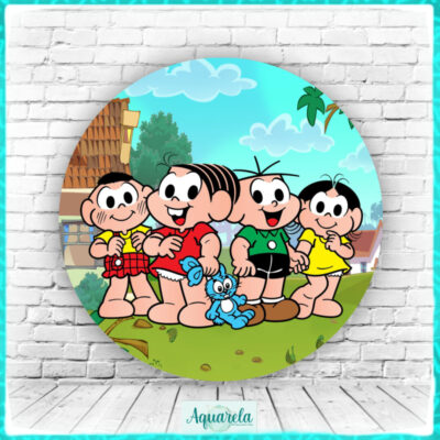 Painel Turma da Monica 120 cm diametro