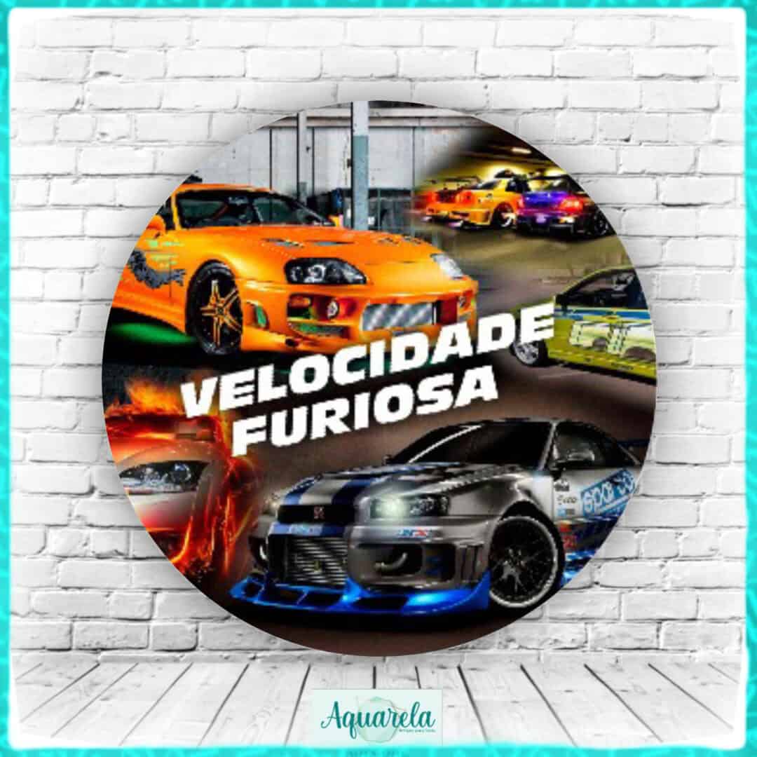 Painel Carros Velocidade Furiosa 120 cm diametro