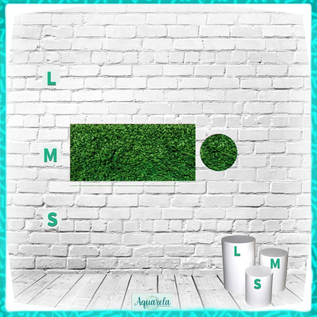 Capa Cilindro Médio Muro Inglês Verduras Folhas