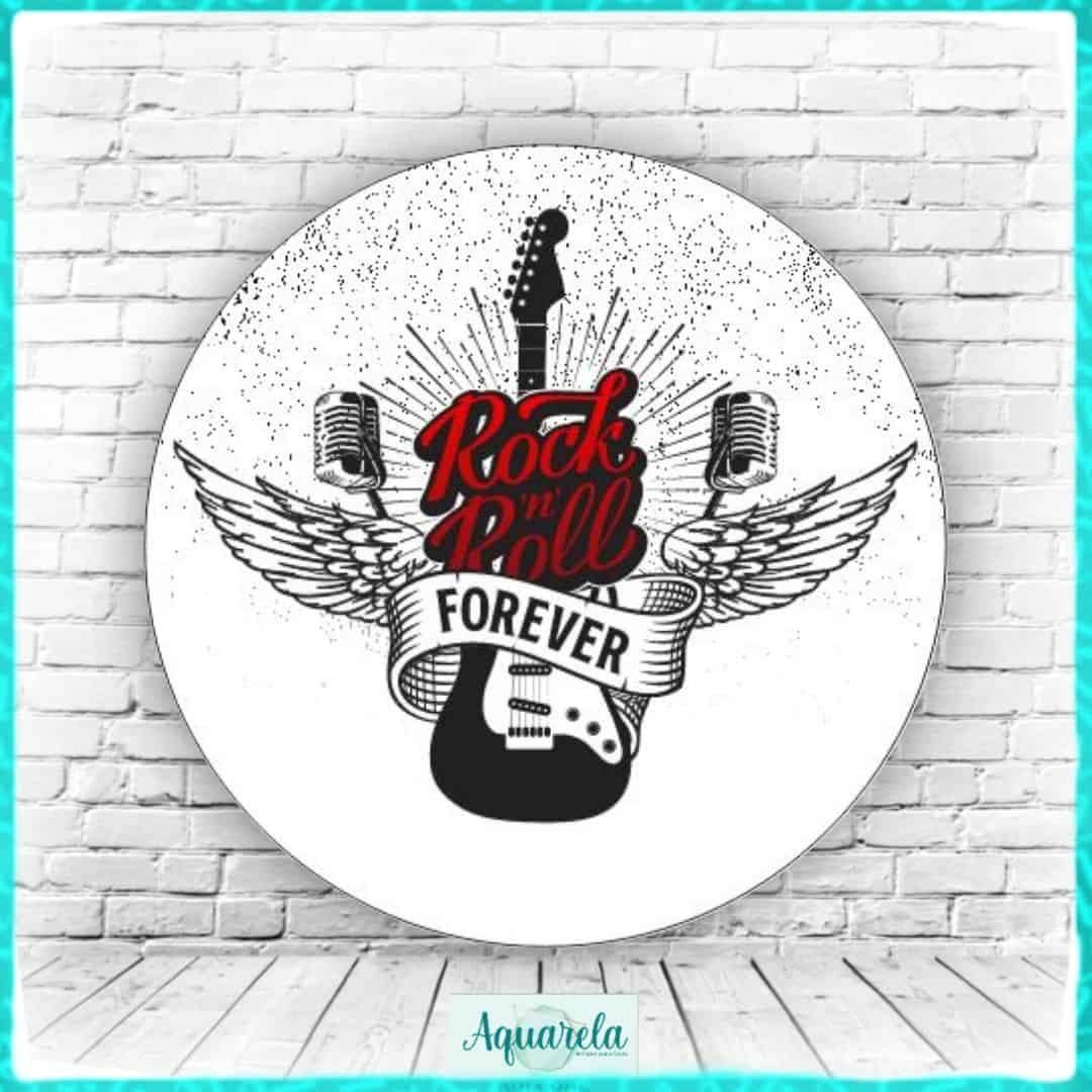 Painel Rock in Roll 150 cm diametro