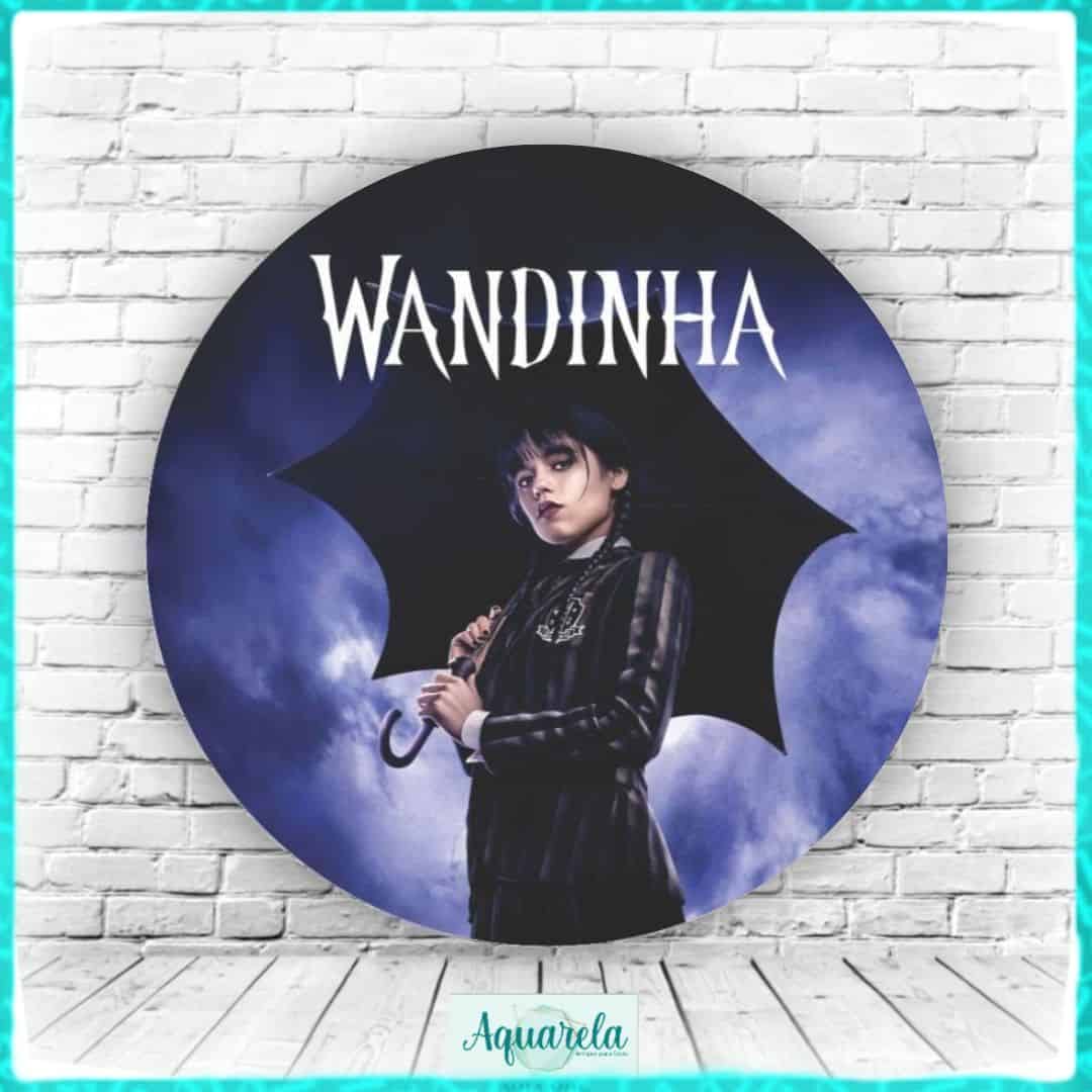 Painel Wandinha - Wednesday 120 cm diametro