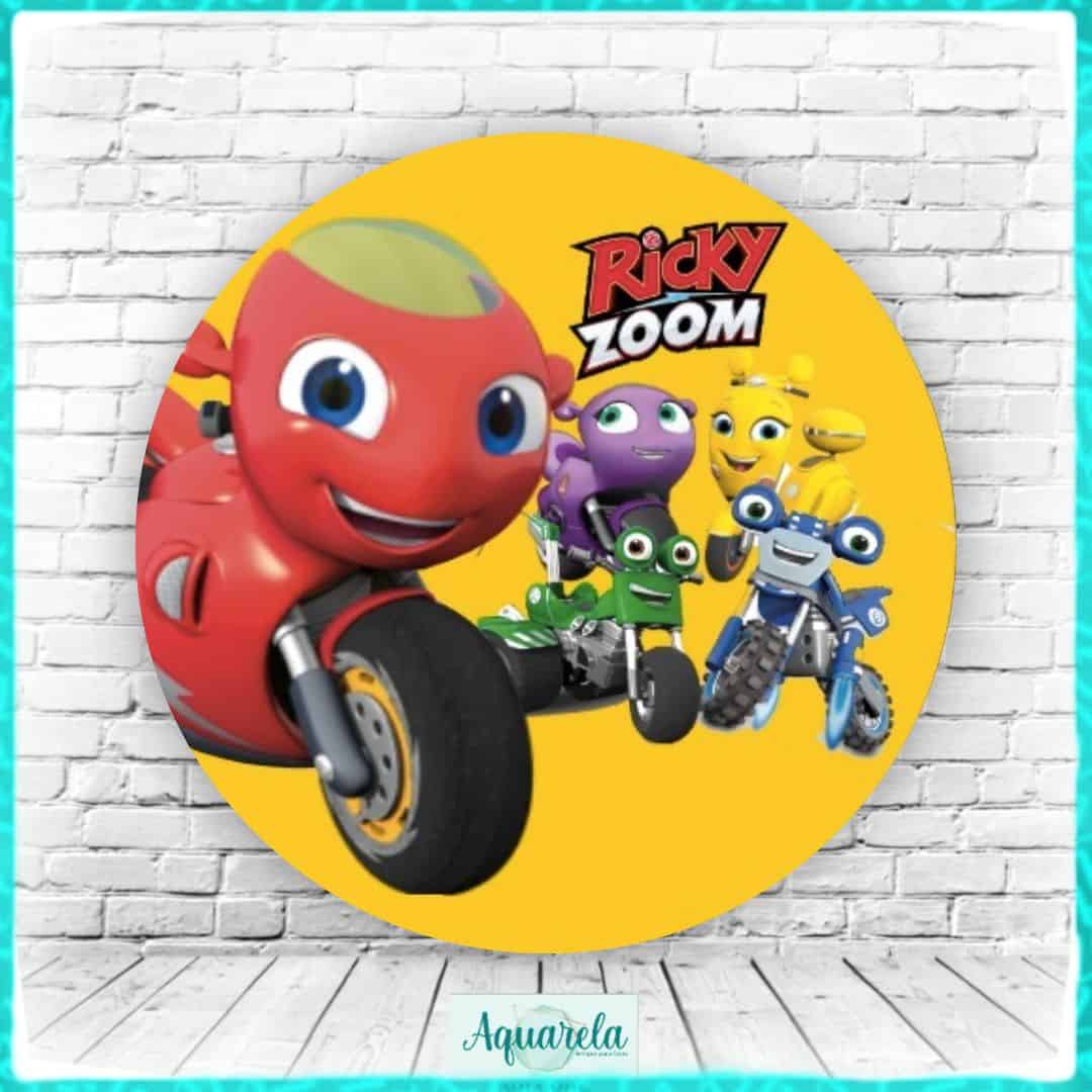 Painel Ricky Zoom Motas Brinquedos 120 cm diametro