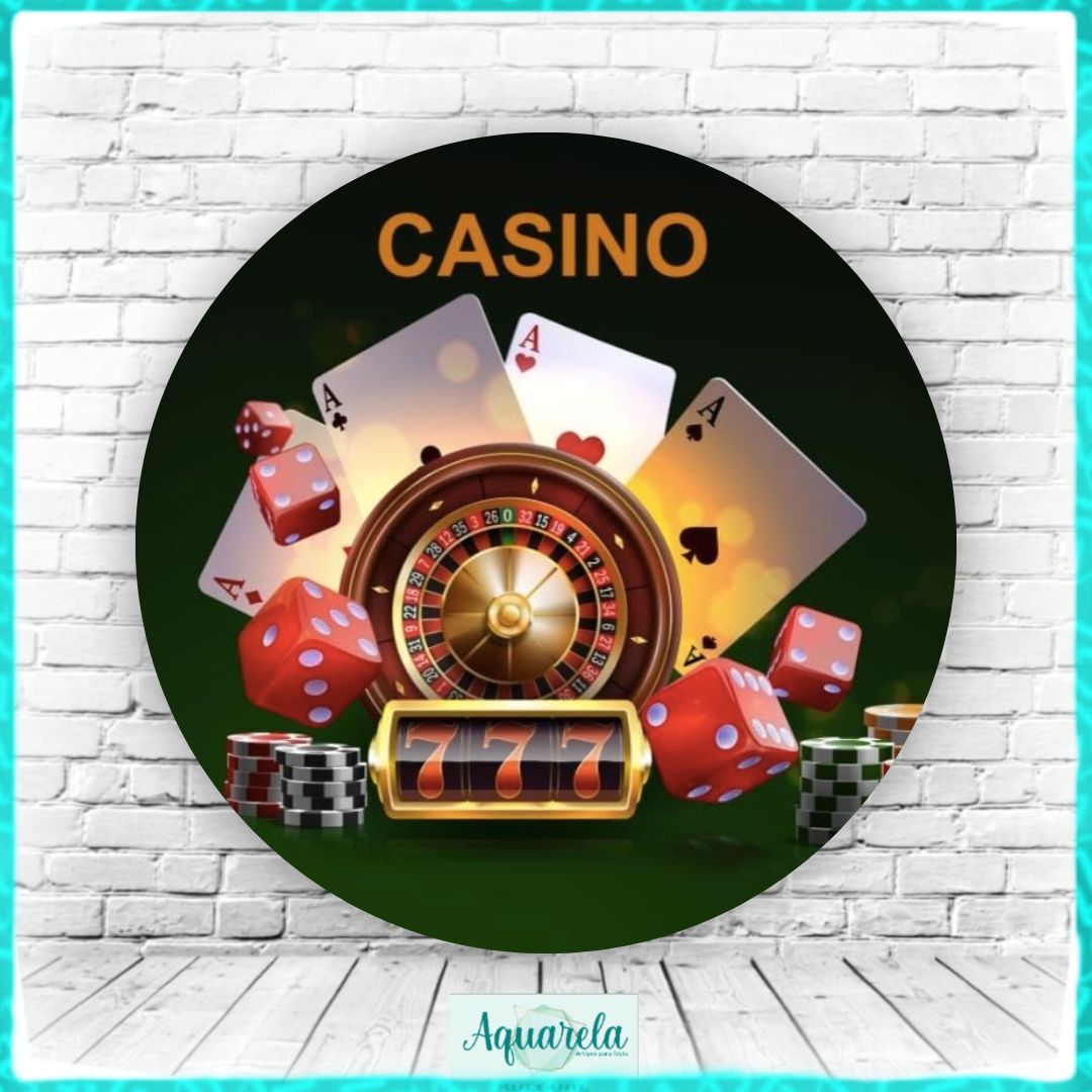 Painel Casino Coringa Joker Cartas 120 cm diametro