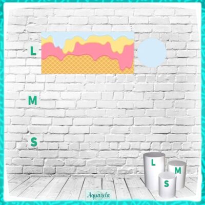 Capa Cilindro Grande Doce Gelado Confeitaria