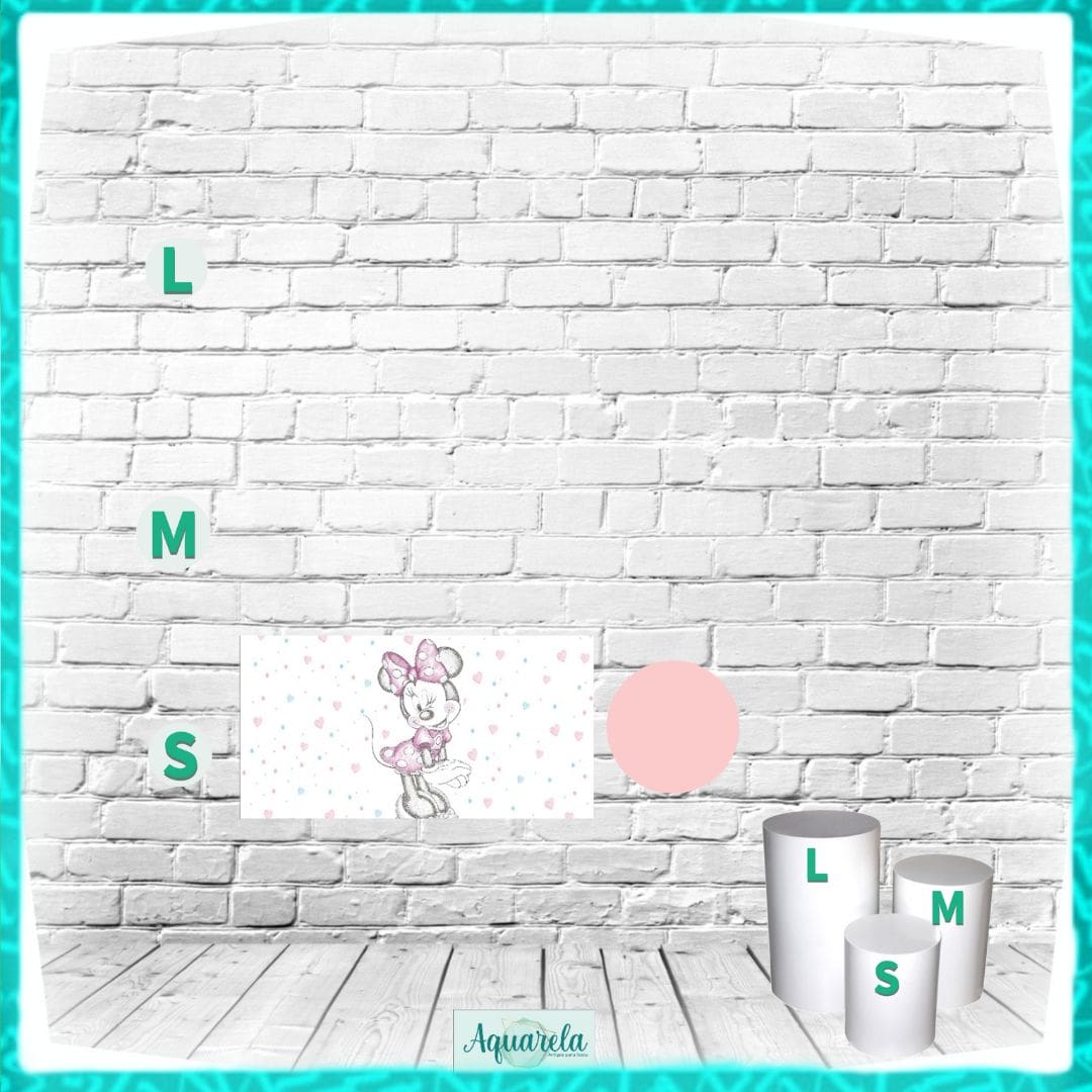 Capa Cilindro Pequena Minnie Rosa