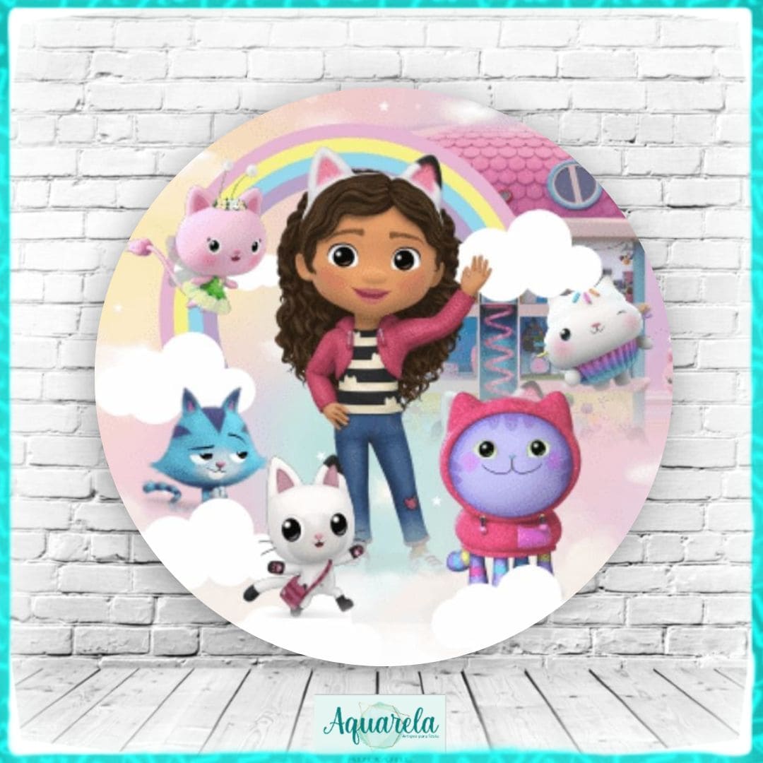 Painel A Casa Mágica da Gabby 150 cm diametro