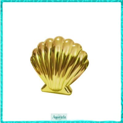 Concha Decorativa Fundo do Mar Sereia - Dourado Metalizado