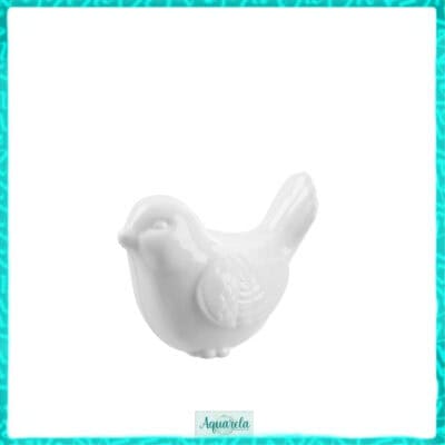 Passarinho Decorativo pacote com 5 unidades - Branco