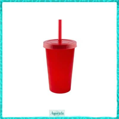 Copo com Palhinha - Vermelho