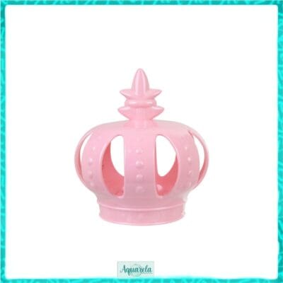 Coroa Realeza Princesa Grande - Rosa Claro