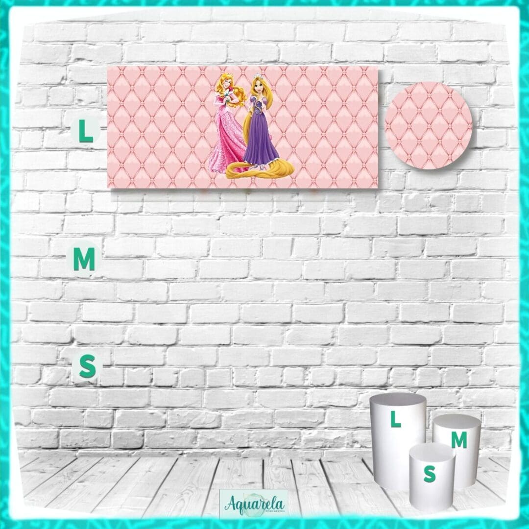 Capa Cilindro Grande Princesas Realeza Rosa