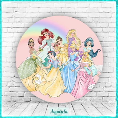 Painel Princesas 120 cm diametro