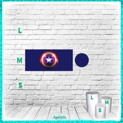 Capa Cilindro Média Capitão América