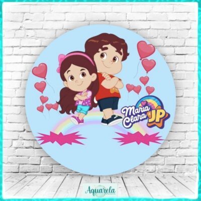Painel Maria Clara e JP 120 cm diametro