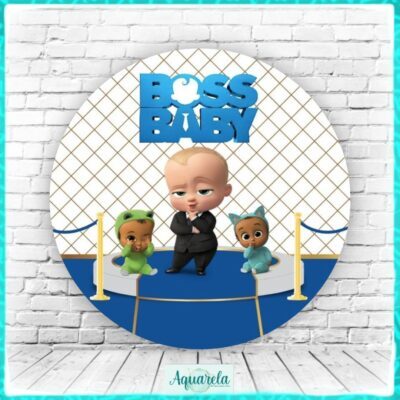 Painel Baby Boss Menino 200 cm diametro