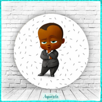 baby boss menino afro fundo branco