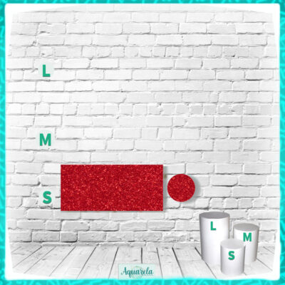 capa pequena vermelho glitter