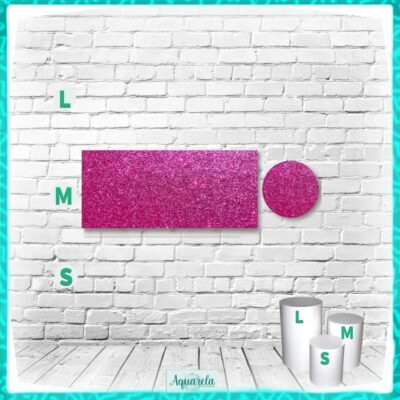 cilindro medio rosa glitter