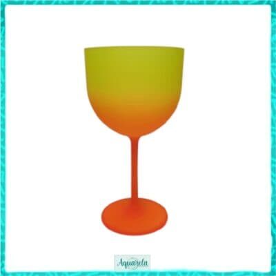 copo gin amarelo e laranja