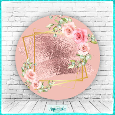 floral geometrico rose gold