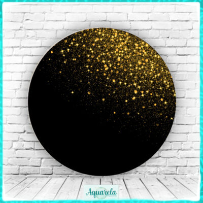 preto com glitter dourado