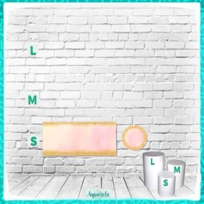 rosa com glitter dourado