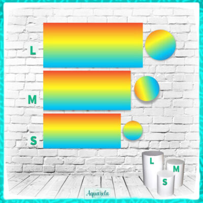 trio cilindros arco iris cores