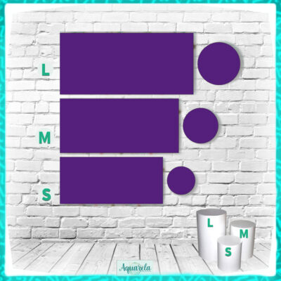 trio cilindros cores lisas roxo