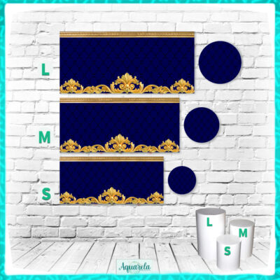 trio cilindros coroa realeza capitone azul