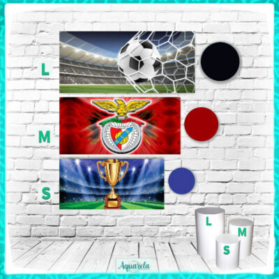 trio cilindros futebol benfica taca bola na rede