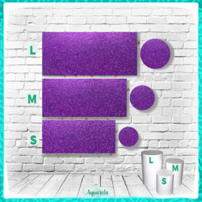 trio cilindros glitter roxo