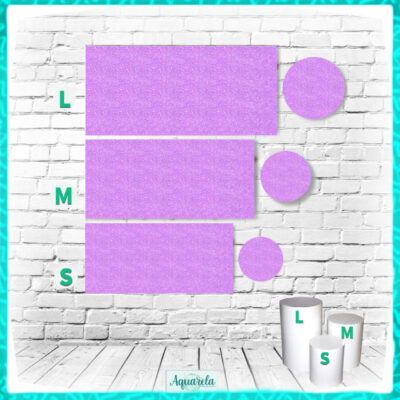 trio cilindros lilas glitter