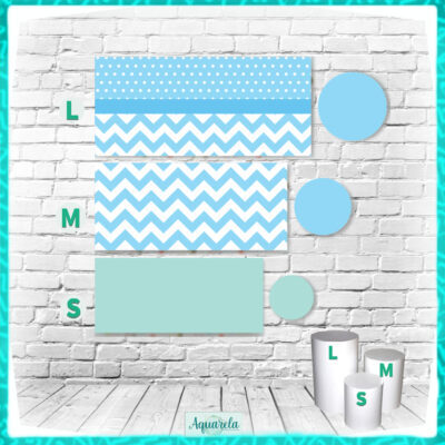 trio cilindros panda chevron azul candy